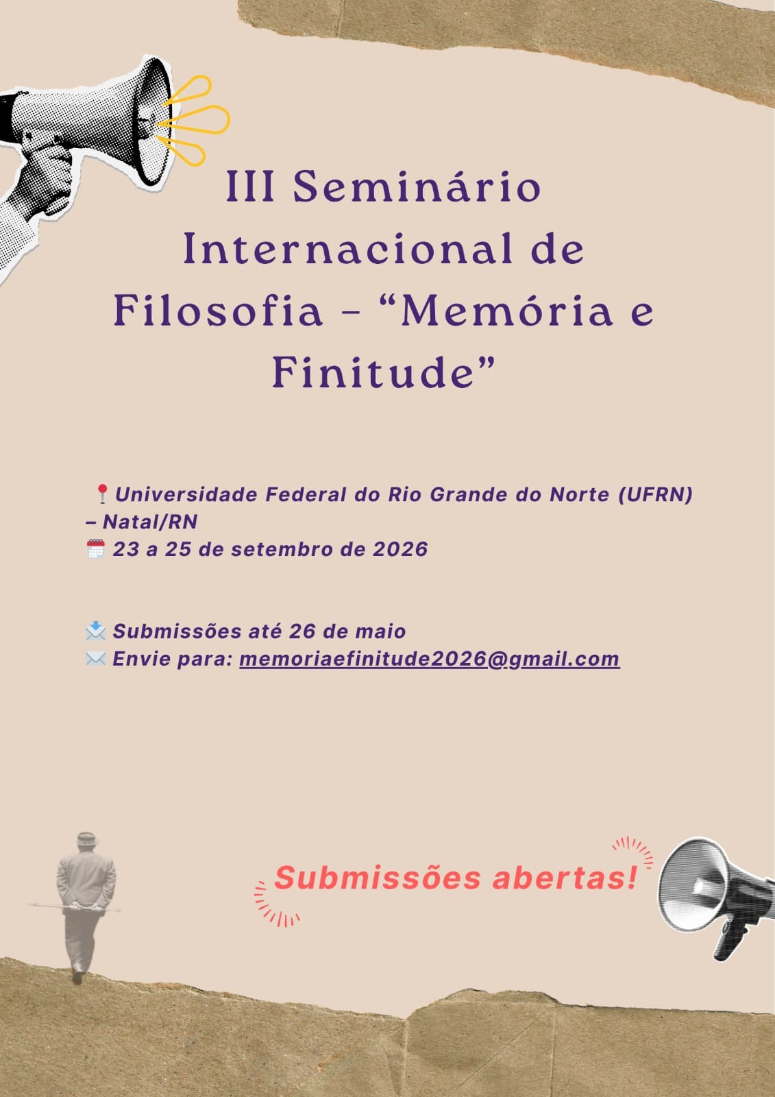 III Seminário Internacional de Filosofia “Memória e Finitude”: 50 anos sem Heidegger (UFRN, Natal)
