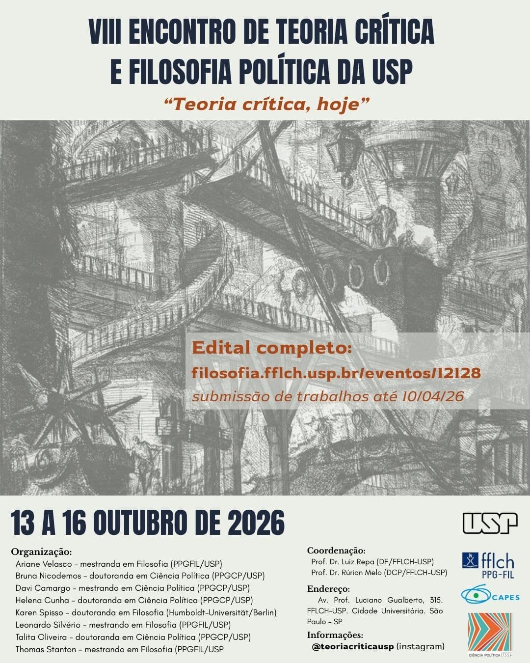 VIII Encontro de Teoria Crítica e Filosofia Política da USP