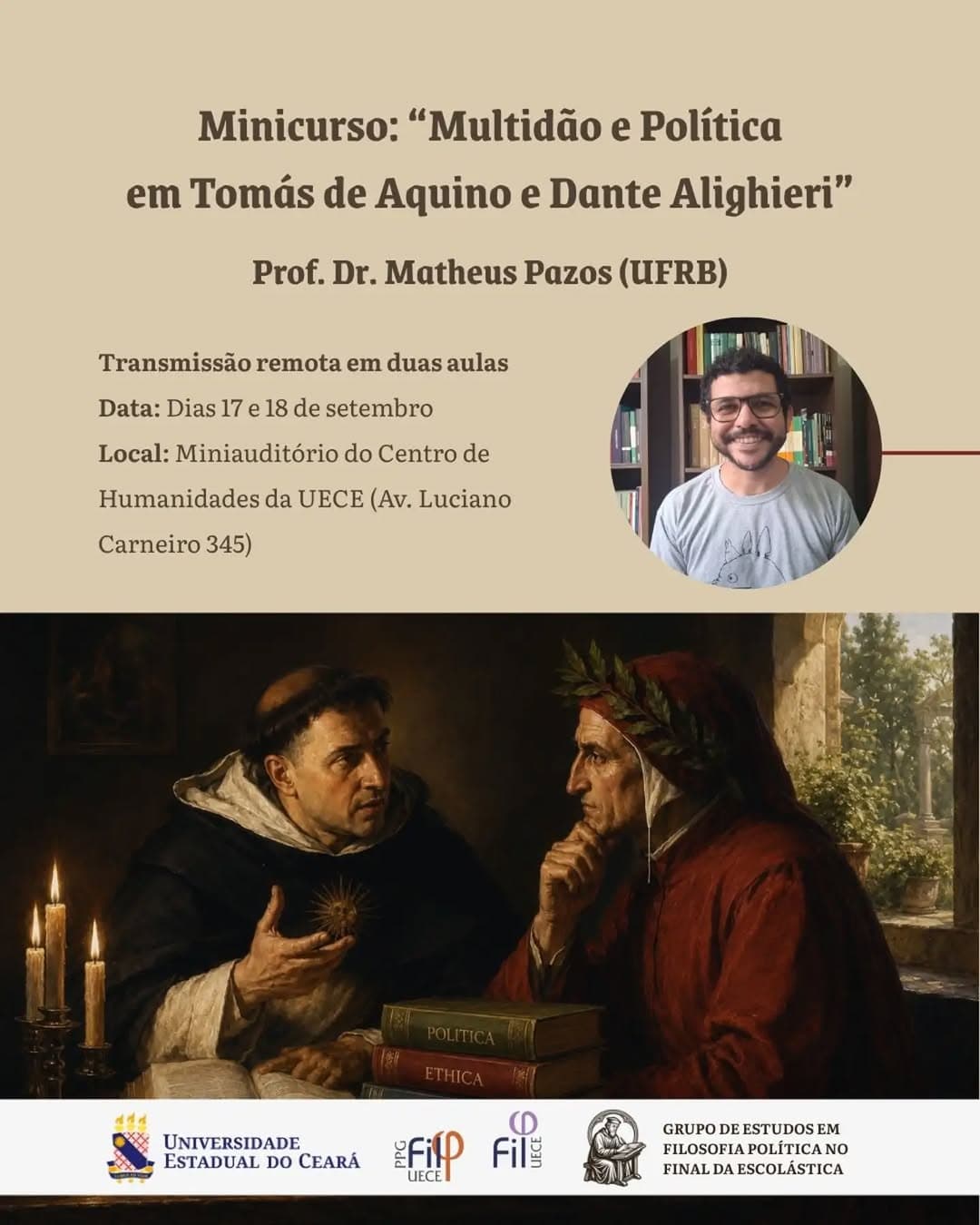 Minicurso "Multidão e política em Tomás de Aquino e Dante Alighieri" (UFRB/UECE)