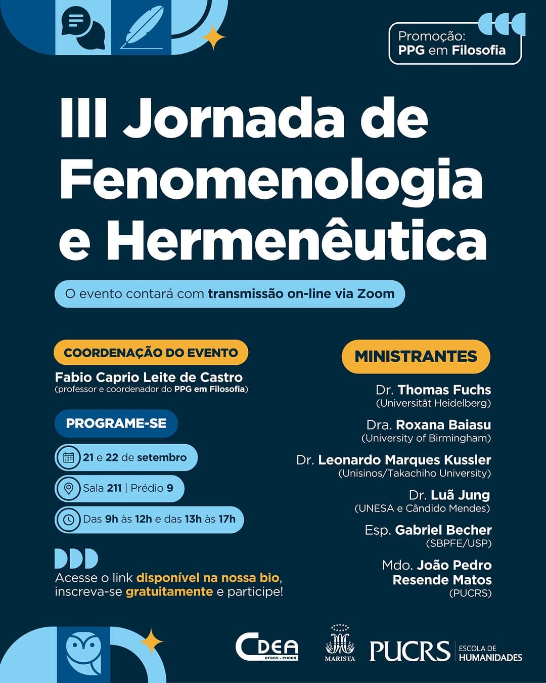 III Jornada de Fenomenologia e Hermenêutica (PUCRS)
