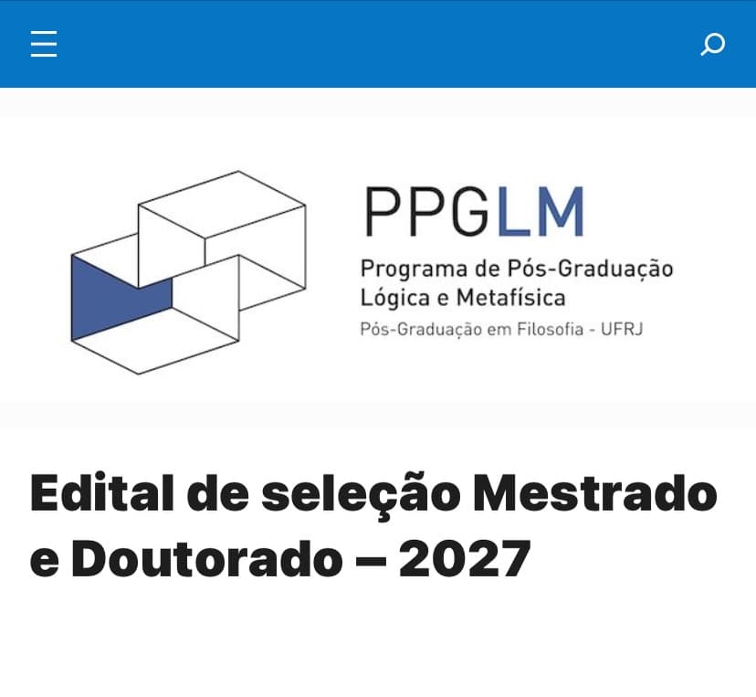 Inscrições — Processo Seletivo 2027 PPGLM/UFRJ