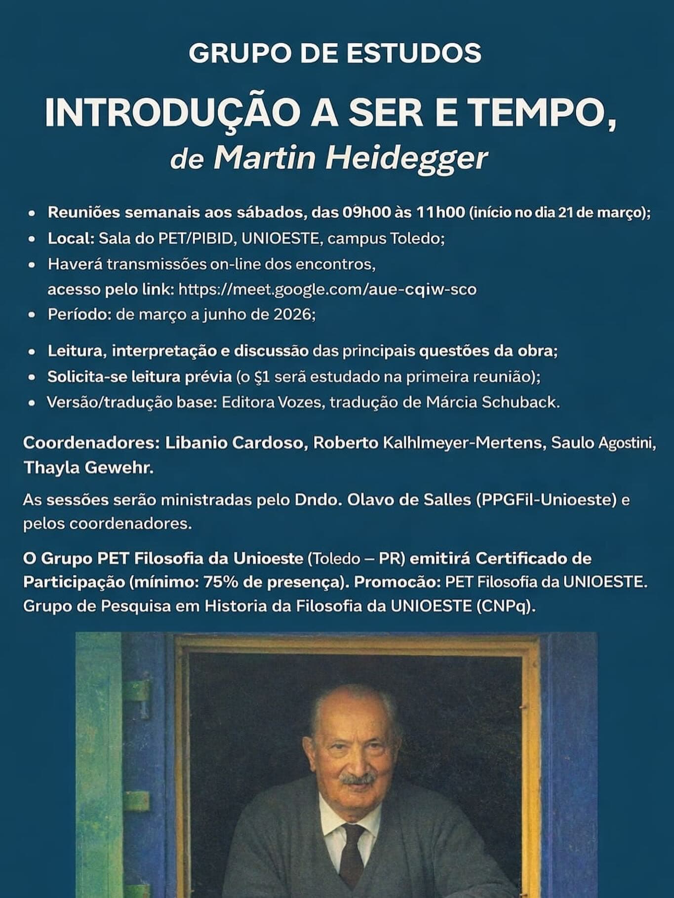 Grupo de Estudos: Introdução a Ser e Tempo