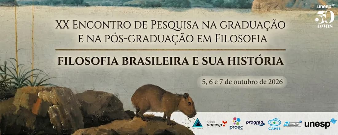 XX Encontro de Pesquisa na Graduação e Pós-Graduação em Filosofia da UNESP (Marília)