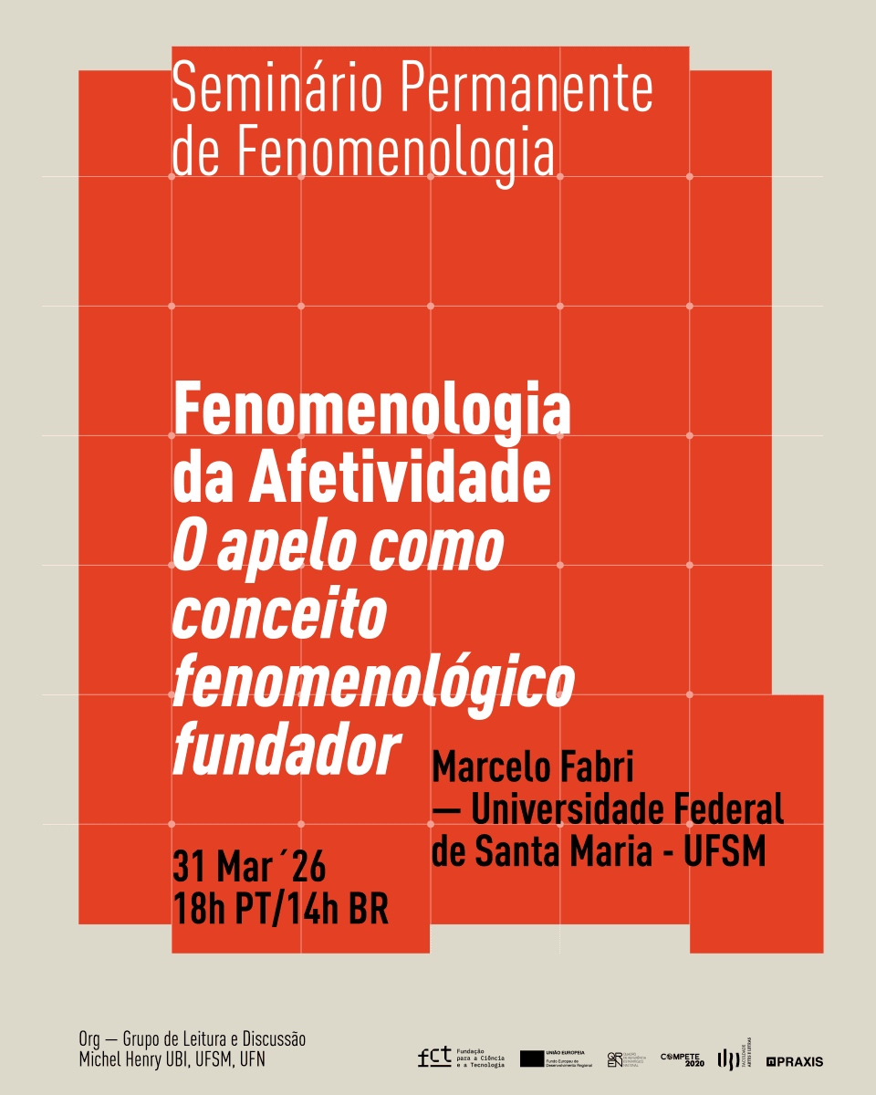 Sessão (online) do Grupo de Leitura e Discussão em Michel Henry, com Marcelo Fabri
