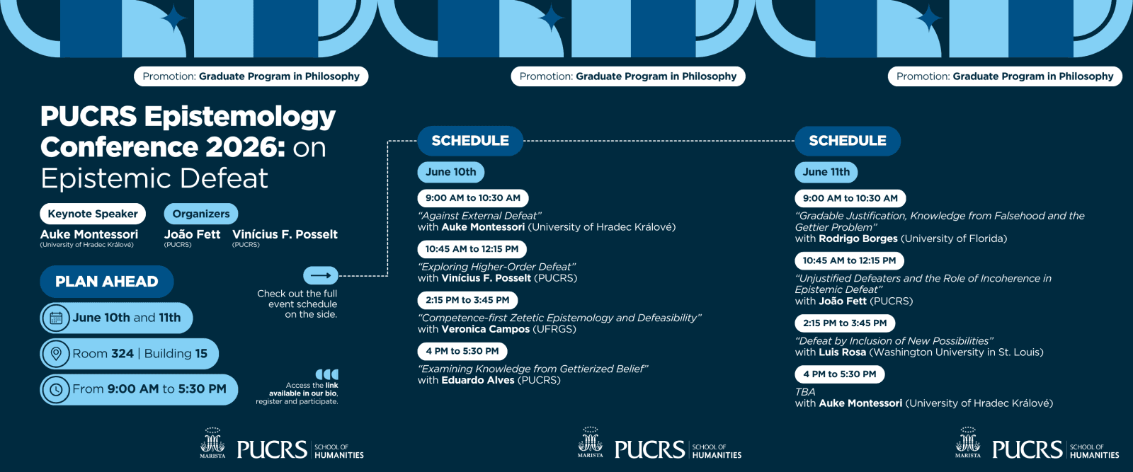 PUCRS Epistemology Conference: On Epistemic Defeat